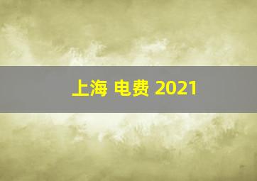 上海 电费 2021